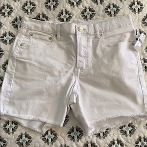 Gap white denim shorts